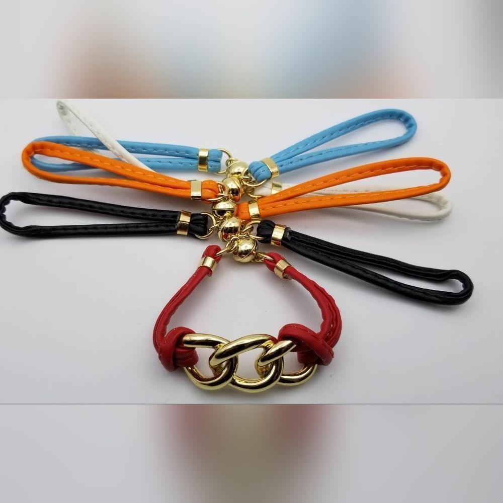 Rainbow colorful bracelet set with interchange bands