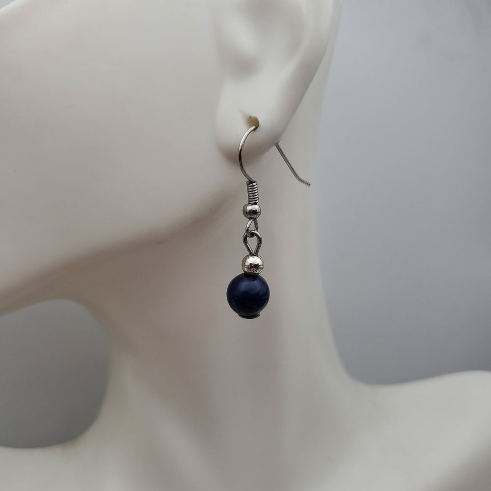 Midnight drop earrings