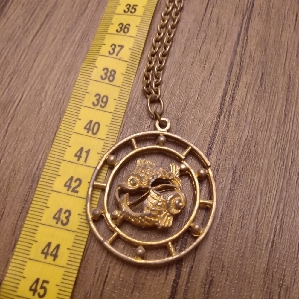 ❤️Celebrity new York zodiac horoscope pisces mystic fish necklace pendant