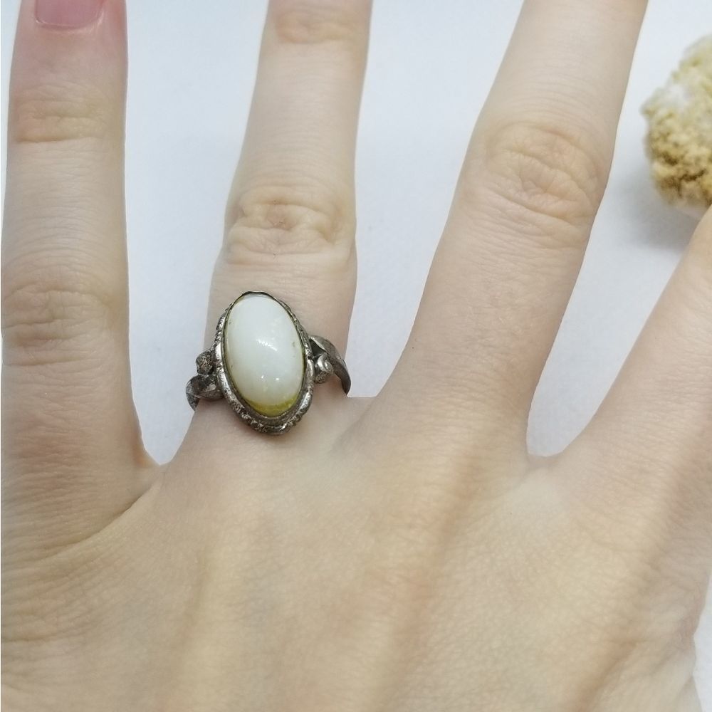 ❤️Antique Opal sterling silver stamped size 5.5