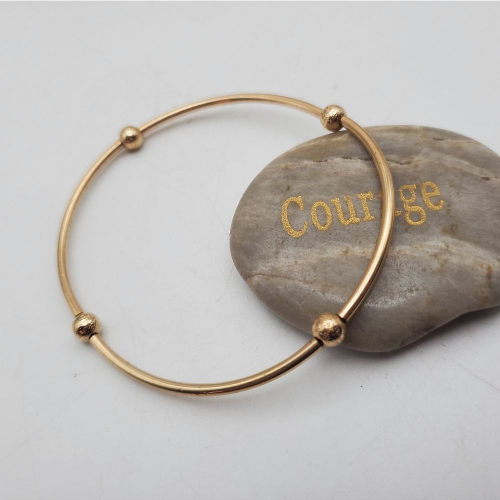 Stunning Gold brushed stretch dot bracelet