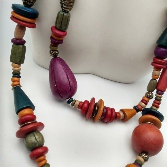 ❤️African fertility wooden beaded necklace