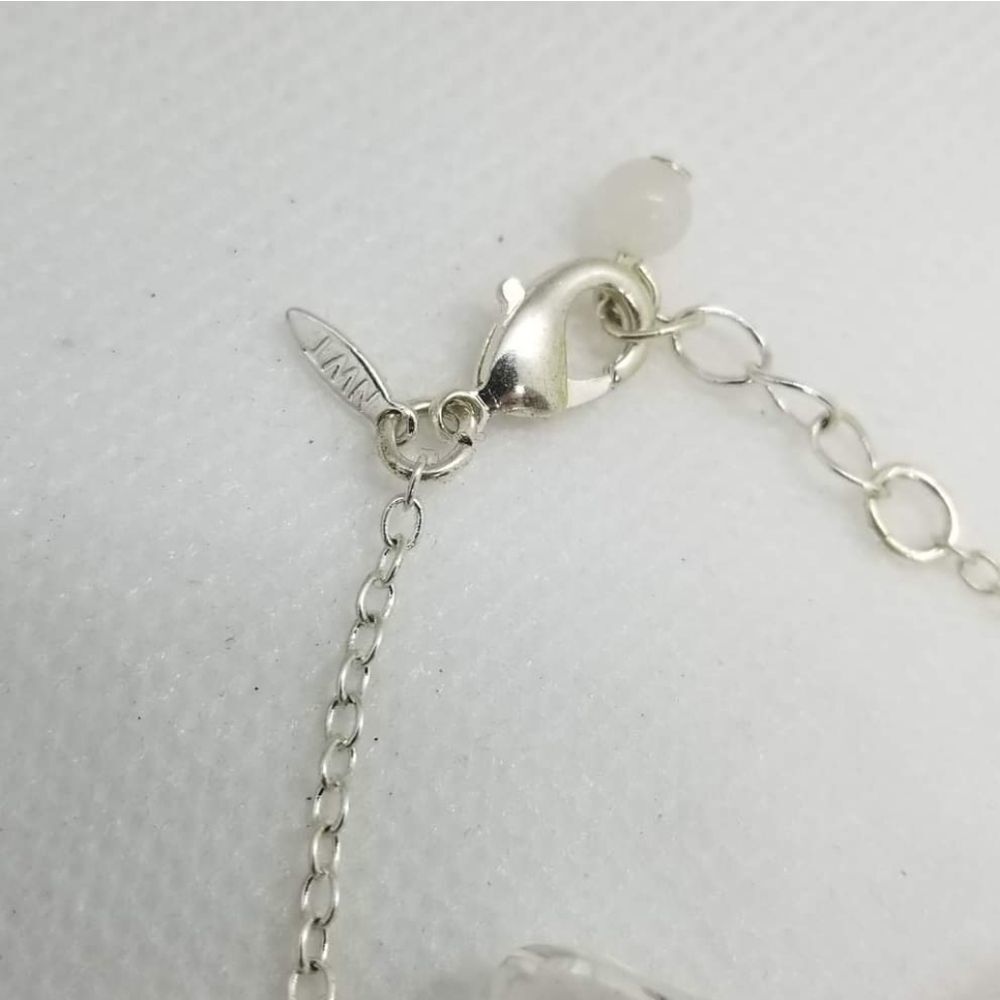 Silver tone double arrow bracelet