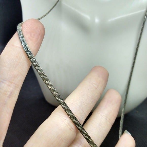 18k gp herringbone flash necklace