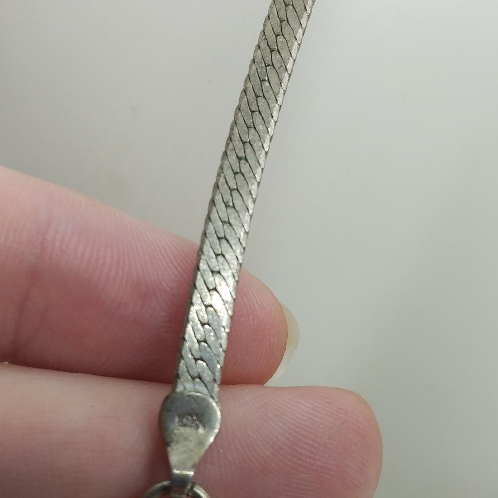 ❤️14k stamped white gold chain necklace unisex