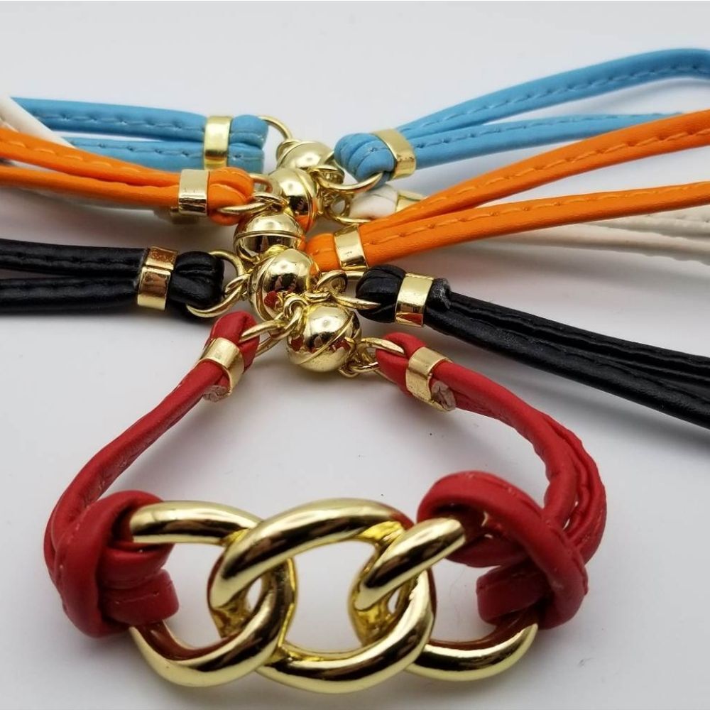 Rainbow colorful bracelet set with interchange bands