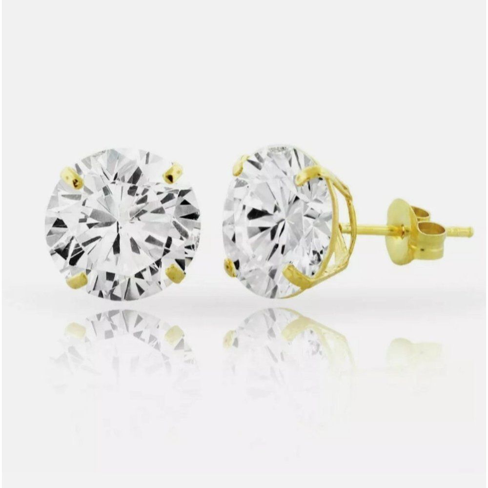 14kt gold yellow gold earrings unisex masculine or feminine fine …