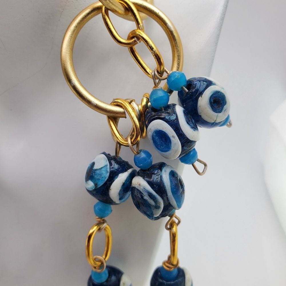 Antique evil eye nazar murano glass necklace N0639