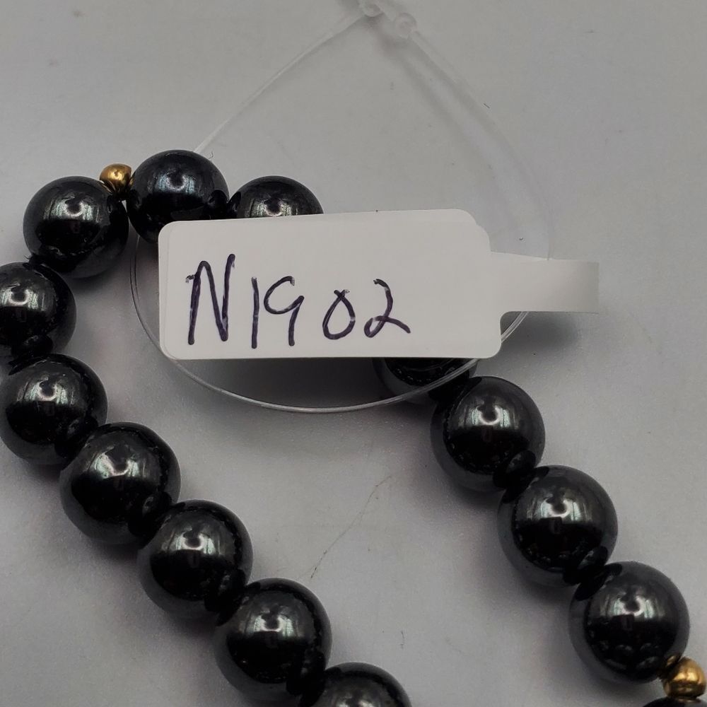 14k gold black pearl necklace 14k gold beading detail ✨️ N1902 stunning 😍
