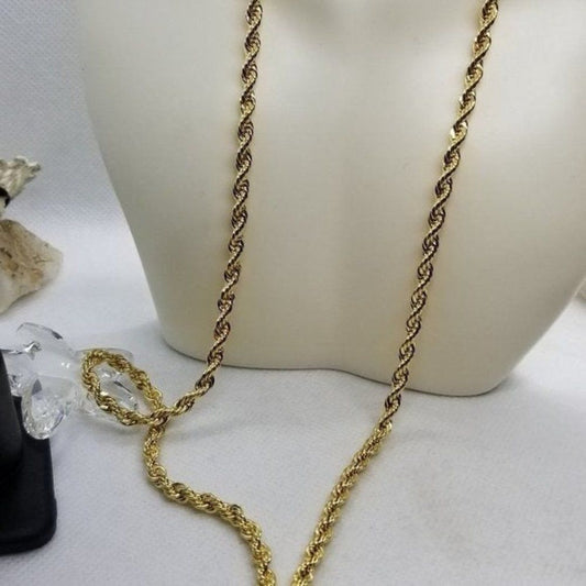 14kt gold Bonded stamped chain necklace masculine or feminine fine jewelry