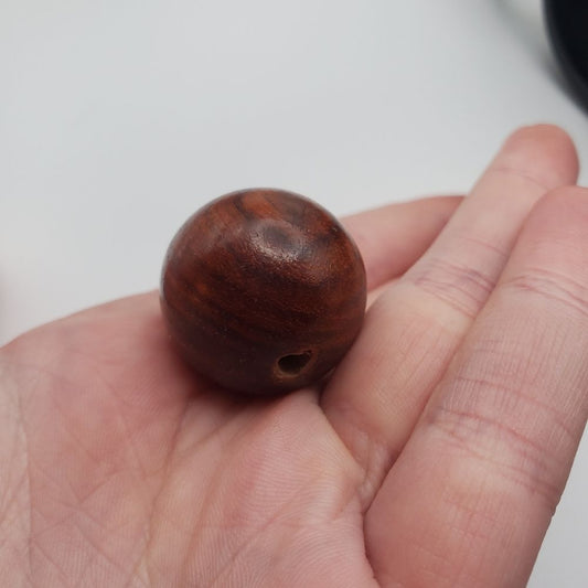 Wooden Carmel ball‎ charm pendant