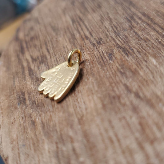 14k Gold P276 Hamsa Hand Pendant Charm
