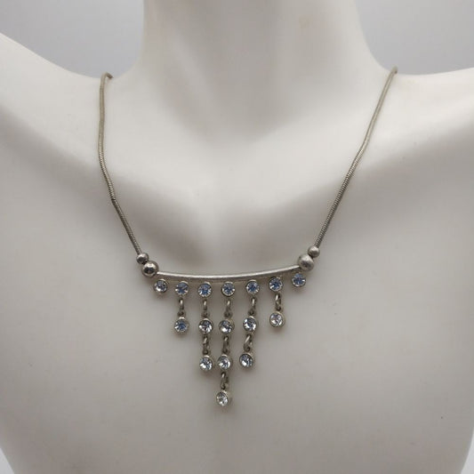 Bar‎ Crystal drop chandelier necklace