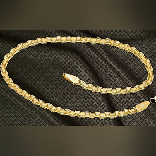 14k stamped Gold Bonded Italian link anklet