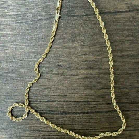 14kt gold stamped chain necklace masculine or feminine fine jewelry italy