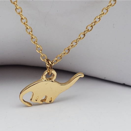 Gold plated novelty dinosaur necklace N2009