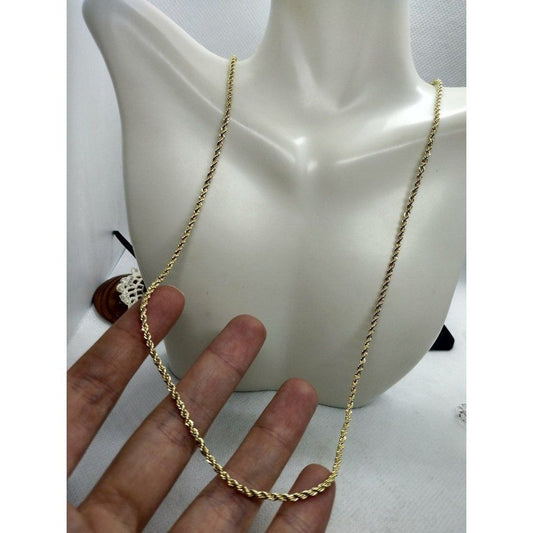 14kt Italy stamped‎ gold Bonded rope necklace