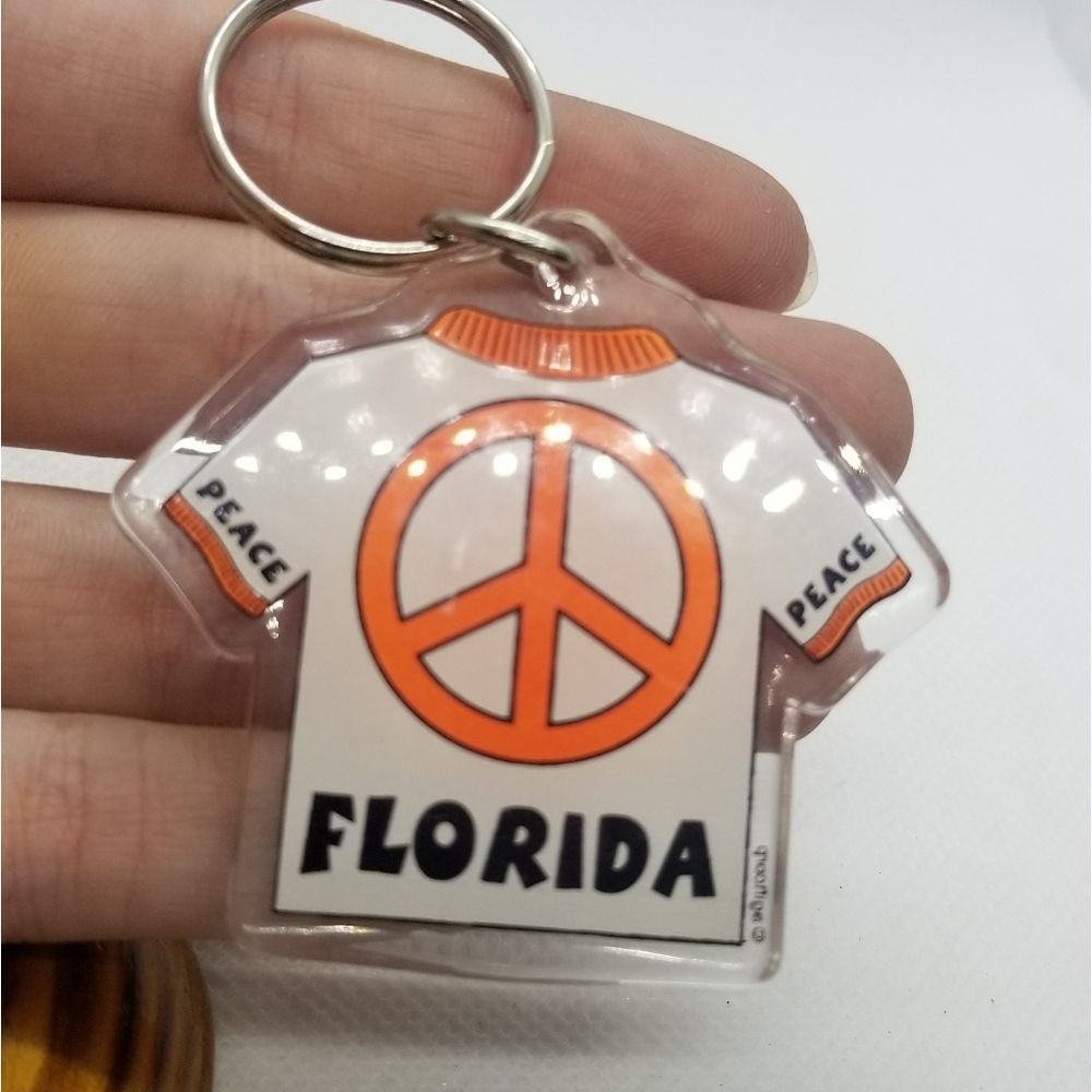 Florida peace souvenir shirt keychain‎