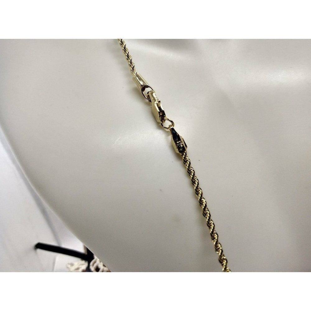 14kt Italy stamped‎ gold Bonded rope necklace