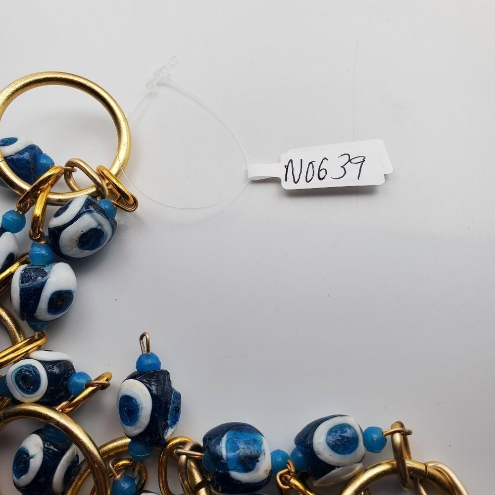Antique evil eye nazar murano glass necklace N0639‎