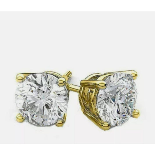 14kt gold yellow gold earrings unisex masculine or feminine fine  …