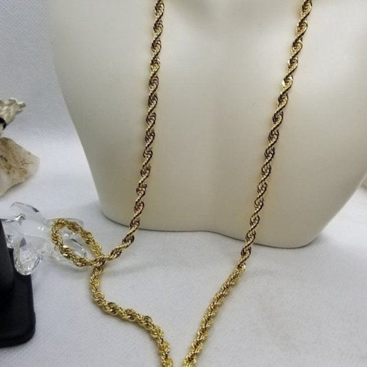 14kt gold Bonded stamped chain necklace masculine or feminine fine jewelry