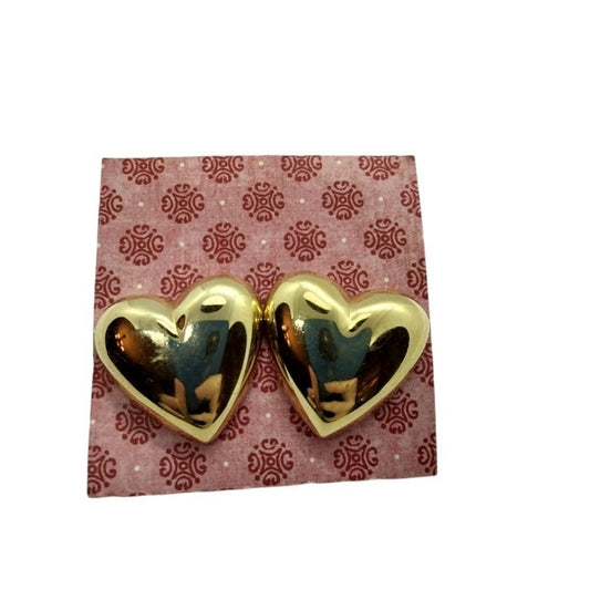 ‎Gold heart earrings