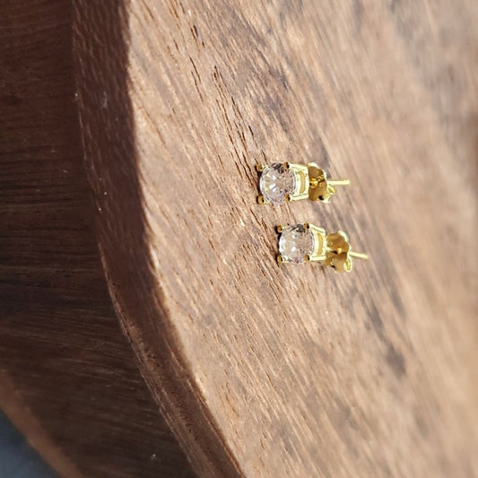 14kt gold yellow gold earrings unisex masculine or feminine fine  …