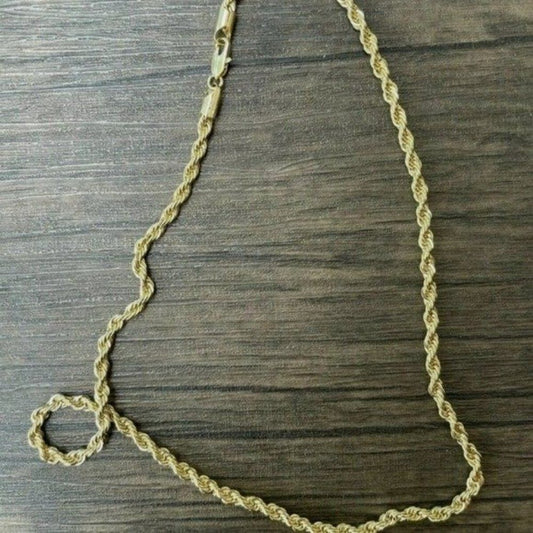 14kt gold Bonded stamped chain necklace 16 inch masculine or feminine